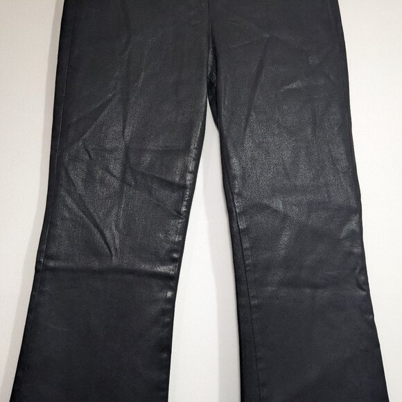 FRAME The Jet Set Flare Black Coated Denim Jeans Bell Bottom Flare - Picture 4 of 10